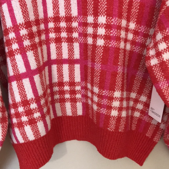 NEW 89th + Madison Plaid Sweater. XL - Picture 3 of 6
